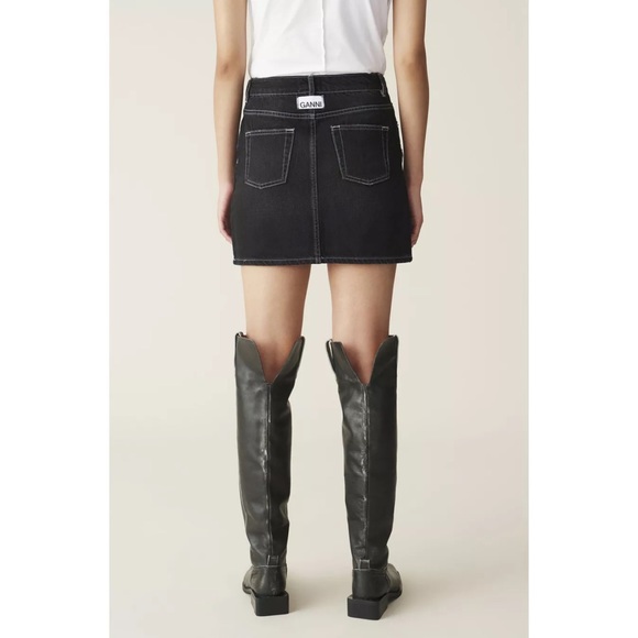 NWT GANNI Denim Mini Skirt - Picture 4 of 14